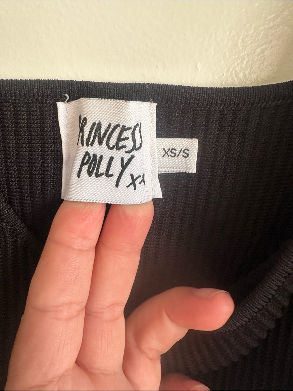 Princess Polly Black Ribbed Square-Neck Mini - Picture 3 of 10